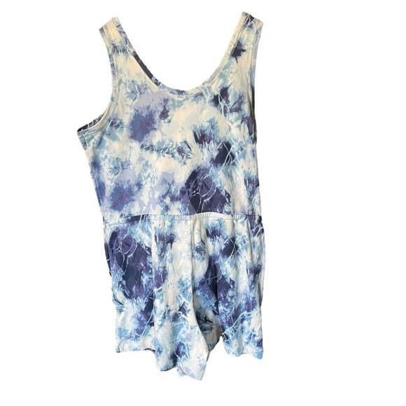 Old Navy Blue/White Tie Dye Terry Cloth Romper-Size XL NWOT - Picture 1 of 11